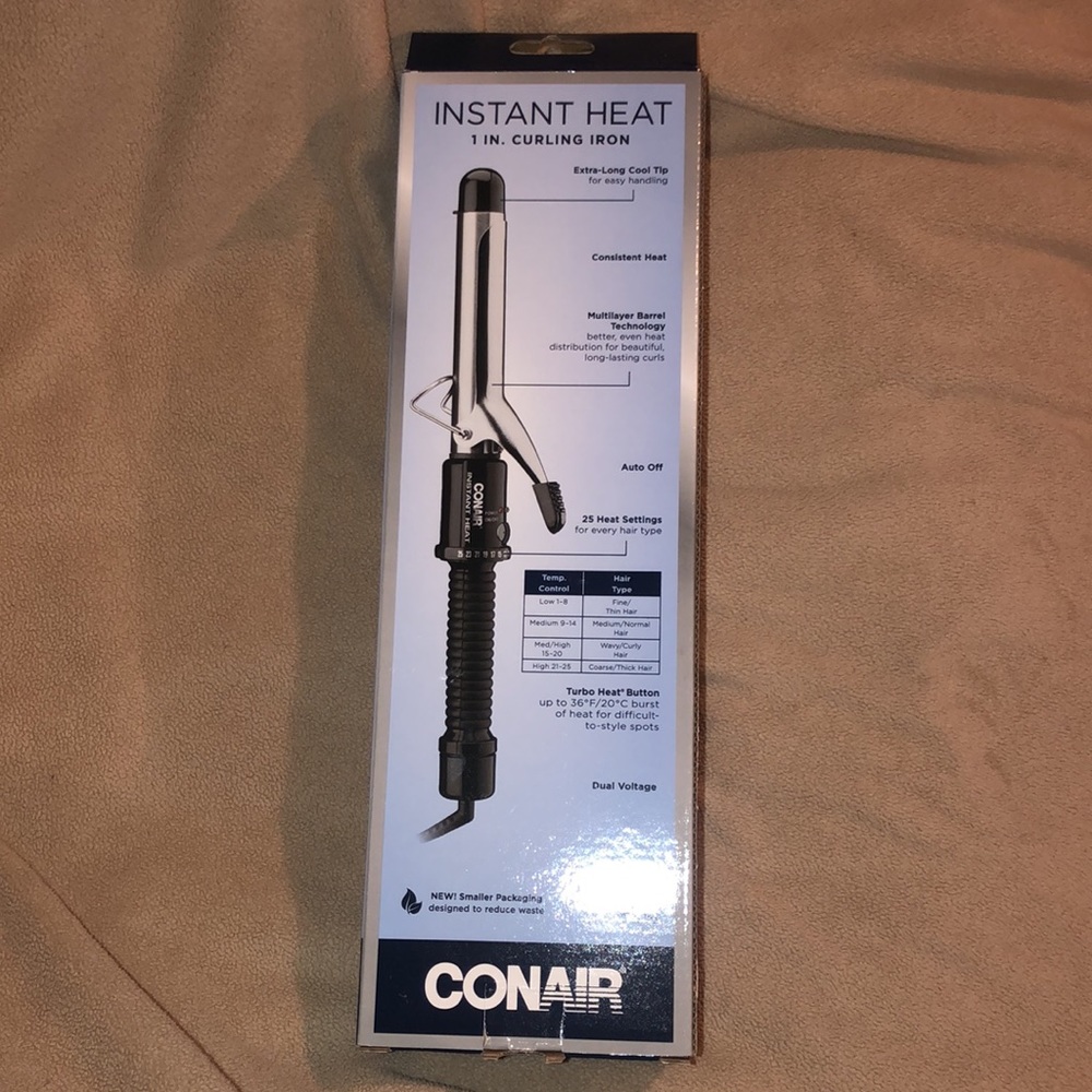 Conair, instant heat curling iron 1 inch new with tags unopened - Picture 2 of 4